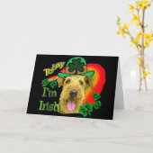 Airedale Terrier St Patricks Kaart (Gele Bloem)