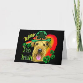 Airedale Terrier St Patricks Kaart