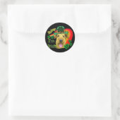 Airedale Terrier St Patricks Ronde Sticker (Tas)
