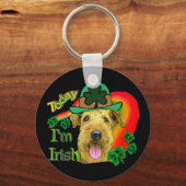 Airedale Terrier St Patricks Sleutelhanger (Voorkant)