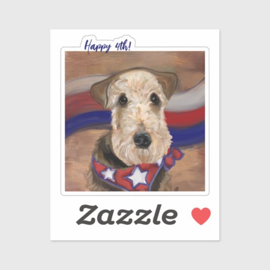AIREDALE TERRIER STICKER (Vel)