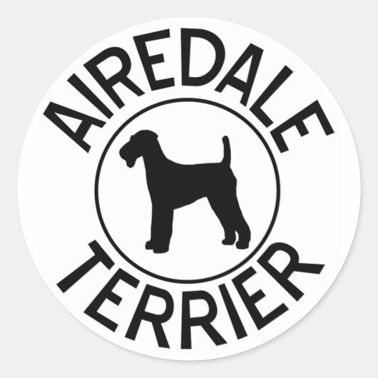 Airedale Terrier Stickers (Voorkant)