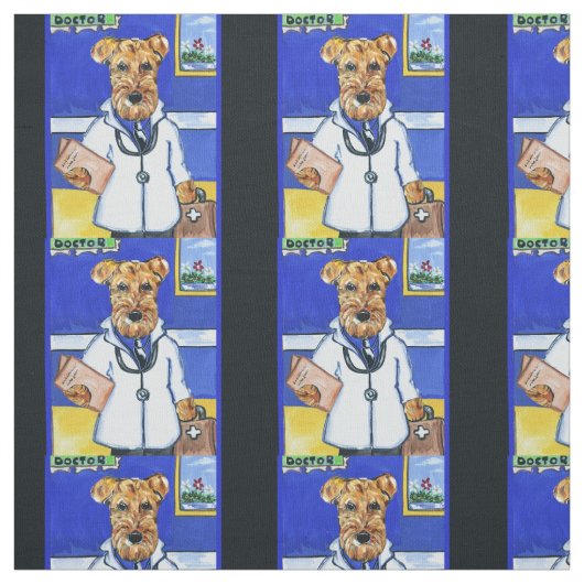 Airedale Terrier Stof (Swatch)