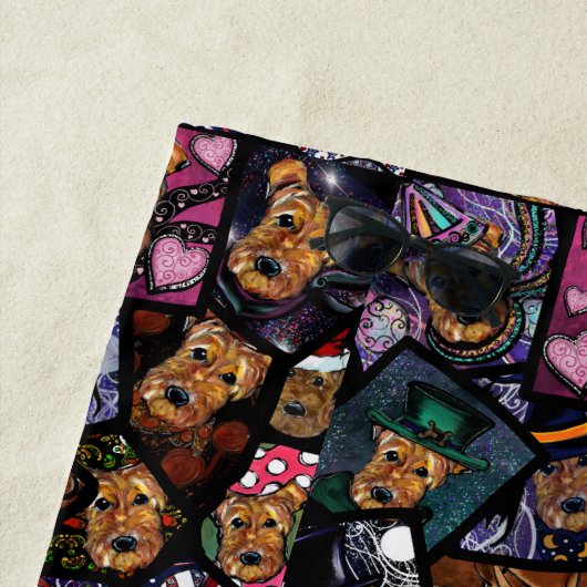 AIREDALE TERRIER STRANDLAKEN (In situ)