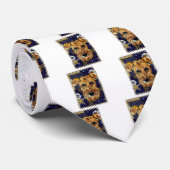 AIREDALE TERRIER STROPDAS (Opgerold)