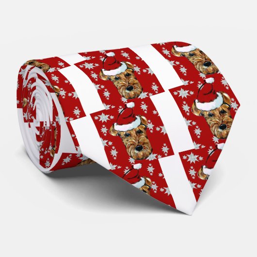 AIREDALE TERRIER STROPDAS (Opgerold)