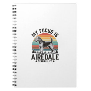 Airedale Terrier T-shirt Vintage Hondenliefhebber  Notitieboek