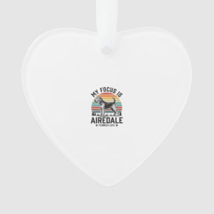 Airedale Terrier T-shirt Vintage Hondenliefhebber Ornament