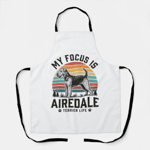 Airedale Terrier T-shirt Vintage Hondenliefhebber Schort