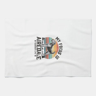 Airedale Terrier T-shirt Vintage Hondenliefhebber Theedoek