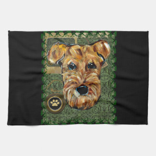 AIREDALE TERRIËR THEEDOEK