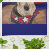 AIREDALE TERRIER THEEDOEK (Gevouwen)