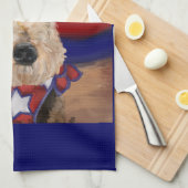 AIREDALE TERRIER THEEDOEK (Quarter Fold)