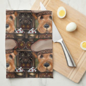 Airedale Terrier  Theedoek (Quarter Fold)