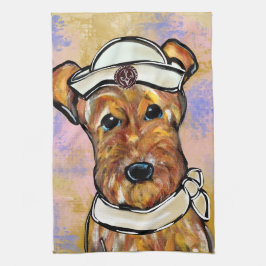 AIREDALE TERRIER THEEDOEK