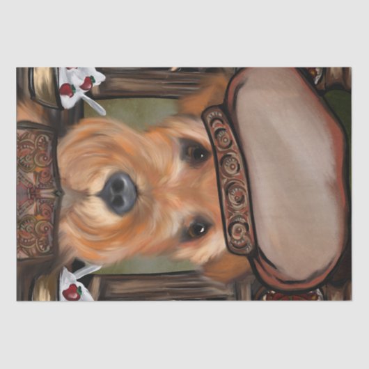 AIREDALE TERRIER TISSUEPAPIER (Voorkant)