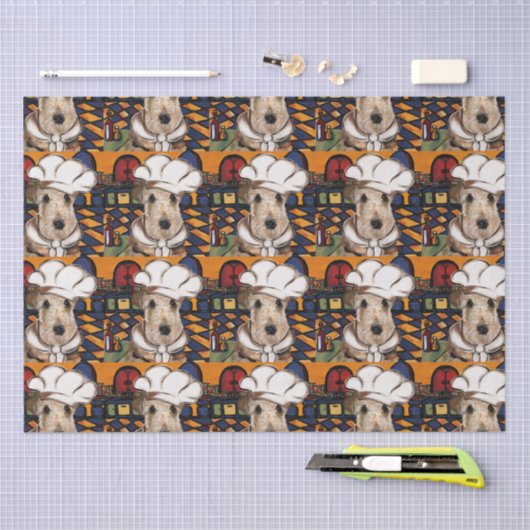 Airedale Terrier Tissuepapier (Craft)