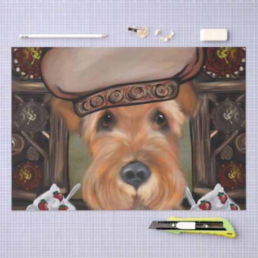 AIREDALE TERRIER TISSUEPAPIER (Craft)