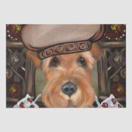 AIREDALE TERRIER TISSUEPAPIER