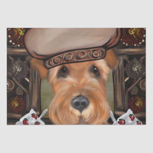 AIREDALE TERRIER TISSUEPAPIER (Voorkant)