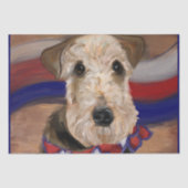 AIREDALE TERRIER TISSUEPAPIER (Voorkant)