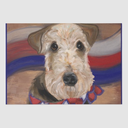 AIREDALE TERRIER TISSUEPAPIER (Voorkant)