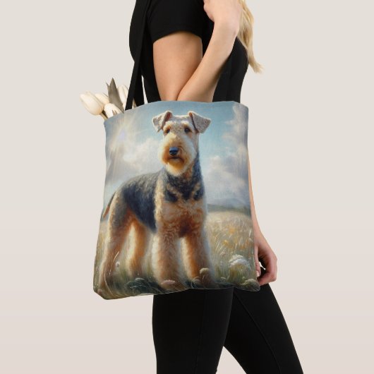 Airedale Terrier Tote Bag (Dichtbij)