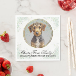 Airedale Terrier Trouwservetten Met Honden Foto Servet