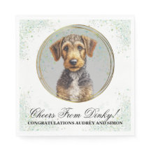 Airedale Terrier Trouwservetten Met Honden Foto