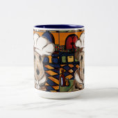 AIREDALE TERRIER TWEEKLEURIGE KOFFIEMOK (Center)