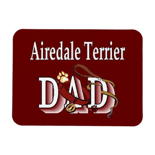 Airedale Terrier Vader Magneet (Horizontaal)