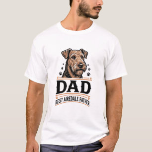 Airedale Terrier Vader Vintage Hond Vader T-shirt_ T-shirt