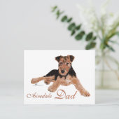 Airedale Terrier Vaderdag Briefkaart (Staand voorkant)