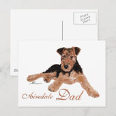 Airedale Terrier Vaderdag Briefkaart (Voorkant / Achterkant)