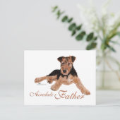 Airedale Terrier Vaderdag Briefkaart (Staand voorkant)