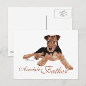 Airedale Terrier Vaderdag Briefkaart (Voorkant / Achterkant)