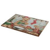 Airedale Terrier Vakantie Bakken: Feestelijke Kers Snijplank (Hoek)