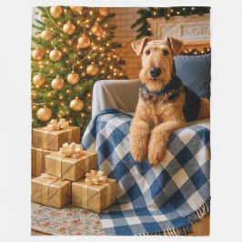 Airedale Terrier Vakantie Fleece Deken