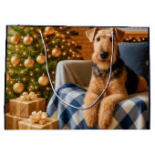 Airedale Terrier Vakantie Groot Cadeauzakje (Achterkant)