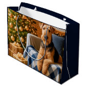 Airedale Terrier Vakantie Groot Cadeauzakje (Achterkant Gekanteld)