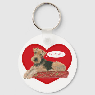 Airedale Terrier Valentijn Sleutelhanger