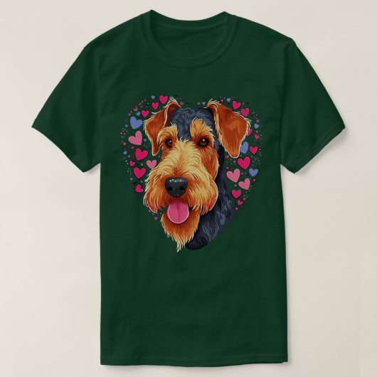 Airedale Terrier Valentijnsdag T-shirt (Design voorkant)