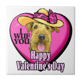 Airedale Terrier Valentijnsdag Tegeltje