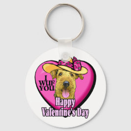 Airedale Terrier Valentijnse Gifts Sleutelhanger