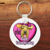 Airedale Terrier Valentijnse Gifts Sleutelhanger (Voorkant)