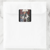 AIREDALE TERRIËR VIERKANTE STICKER (Tas)