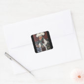 AIREDALE TERRIËR VIERKANTE STICKER (Envelop)