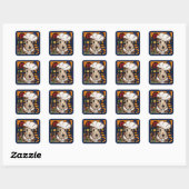 Airedale Terrier Vierkante Sticker (Vel)