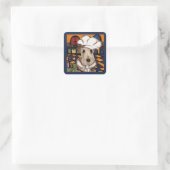 Airedale Terrier Vierkante Sticker (Tas)