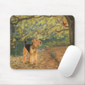Airedale Terrier Vogels Kijken Muismat (Met muis)